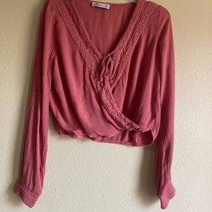 Hollister crop blouse